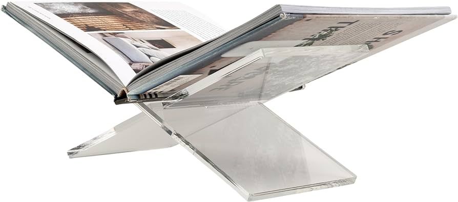 Acrylic Book Stand - 5.5" H x 11 3/4" W x 3/8 Thick - Heavy Duty Book Display Stand - Made in The... | Amazon (US)