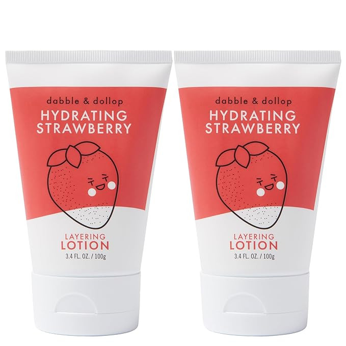 Dabble & Dollop Strawberry Lotion, Layering Lotion, Hydrating Scented Lotions for Kids, All-Natur... | Amazon (US)
