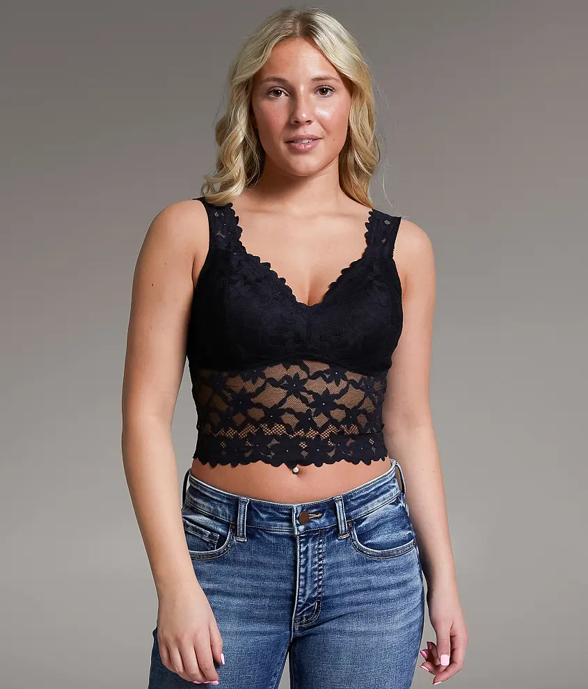 Floral Lace Full Coverage Bralette | Buckle
