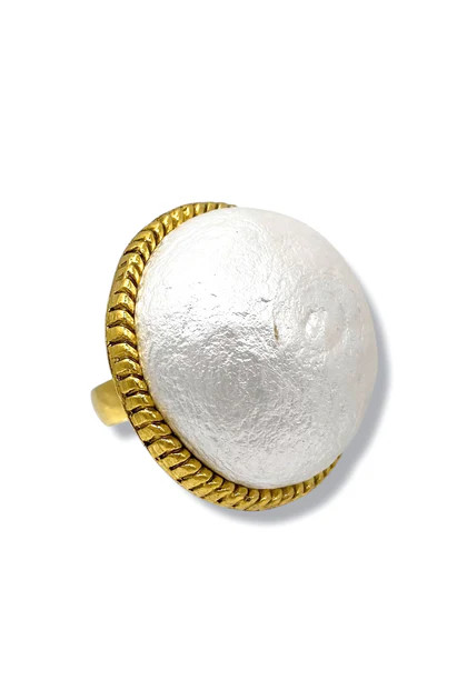 Yochi Big Statement Pearl Ring | The Willow Tree