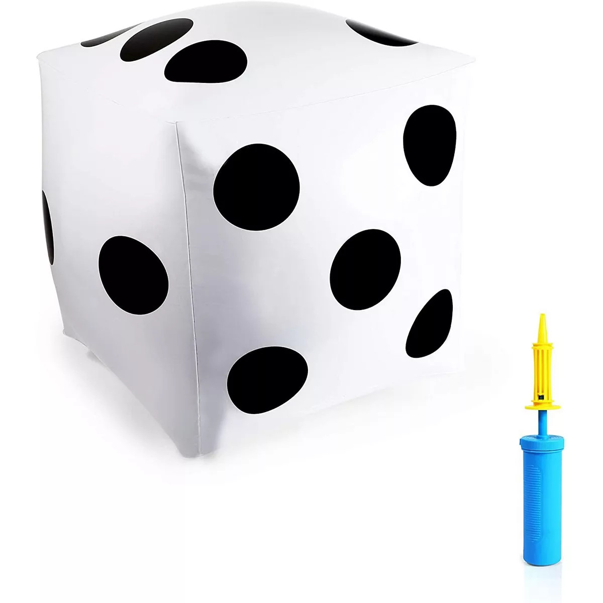 2 Pack Big Dice for Adults, Kids with Air Pump for Summer Outdoor Games, Parties, White (20 in) | Kohl's