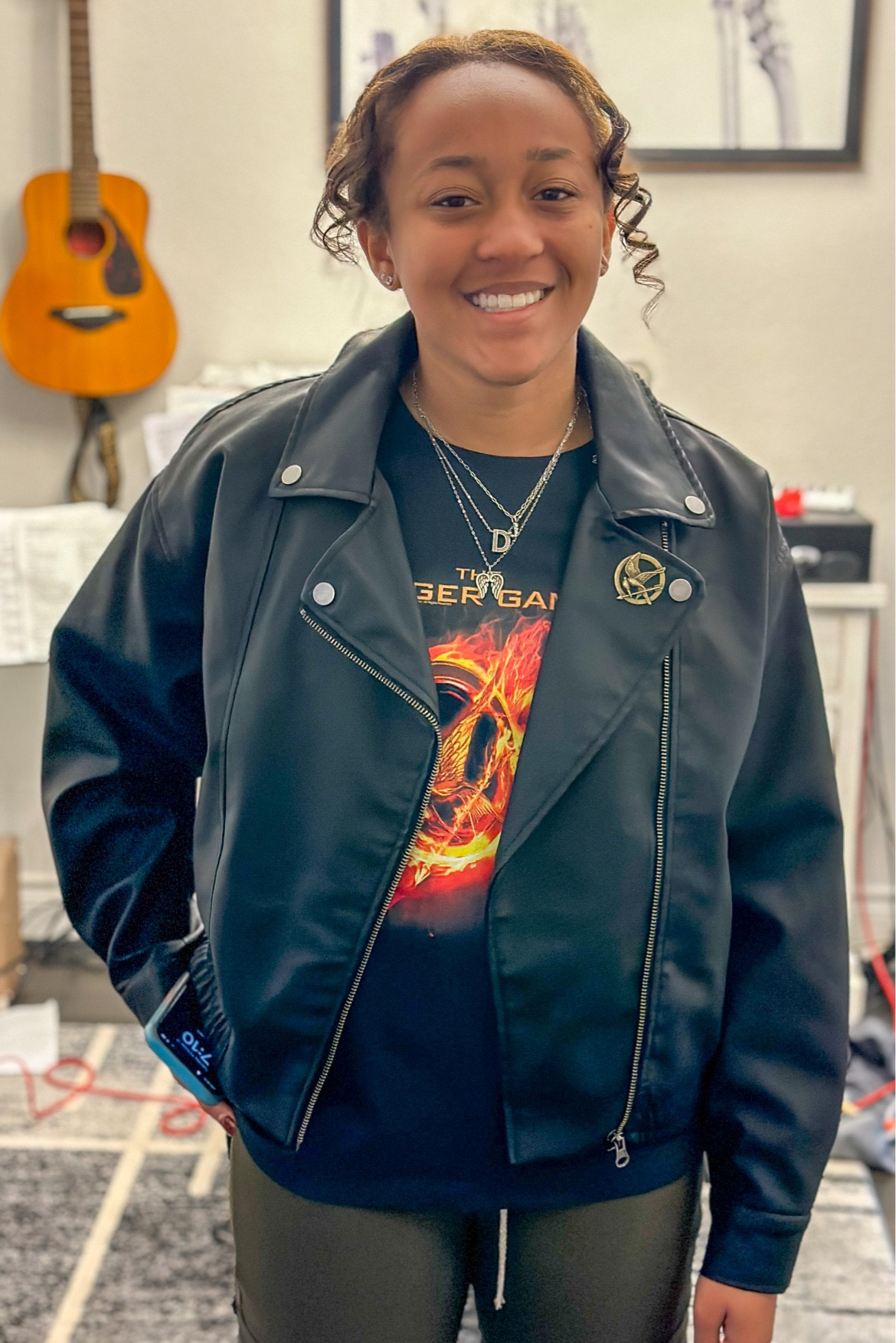 The new Hunger Games movie drops tomorrow! Grab your shirt in time. #HungerGames #Movies #Teens #FauxLeather 