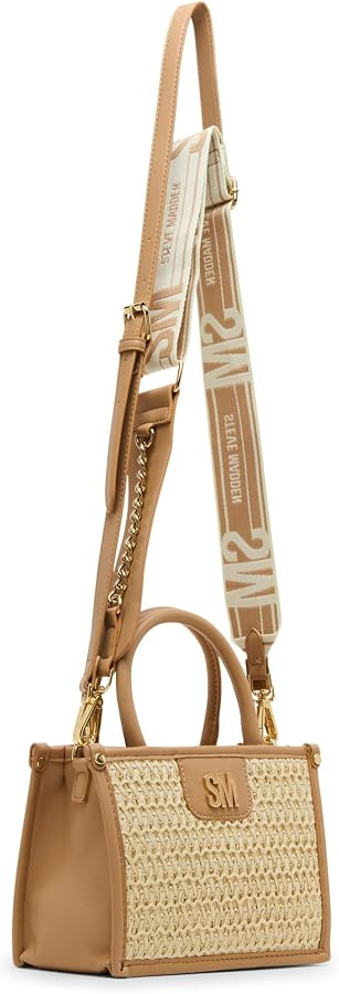 Steve Madden BNIKO-S Small Quilted Satchel, Camel | Amazon (US)