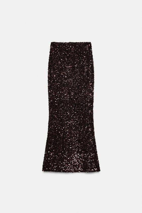 LONG SEQUIN SKIRT | Zara US
