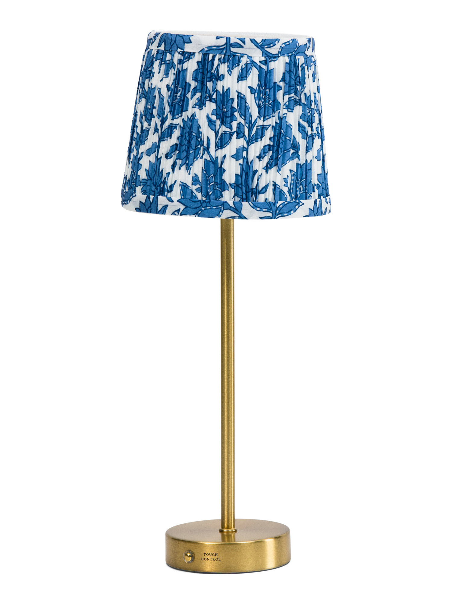 16.5x6.5 Rechargeable Printed Pleated Shade Led Touch Lamp | TJ Maxx