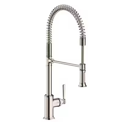 Hansgrohe  Montreux Polished Nickel Single Handle Deck-mount High-arc Handle Kitchen Faucet | Lowe's