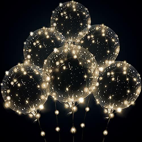 Light up led balloons , Wedding Decorations 10 set warm white 15pcs Transparent Light Balloons Great | Amazon (US)