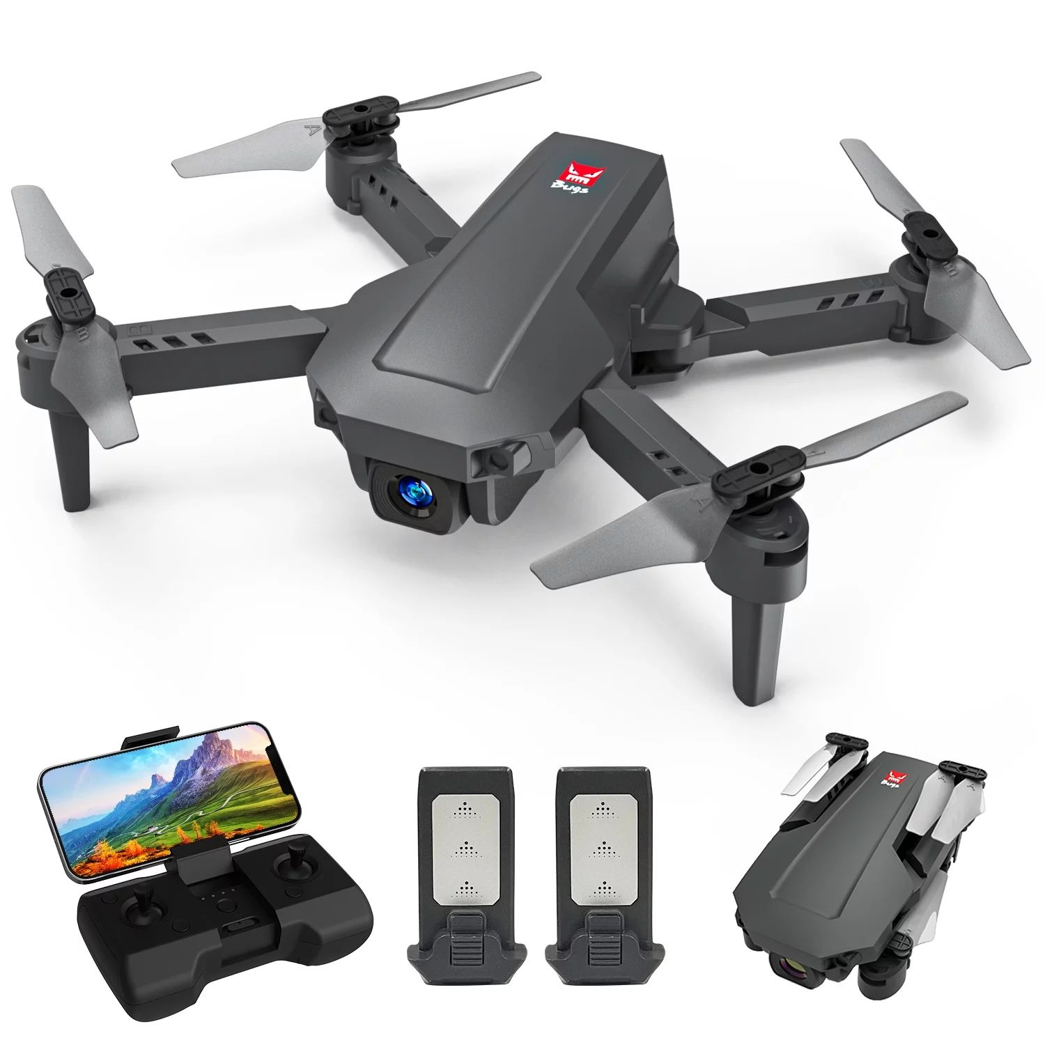 AUOSHI Mini Foldable Drone, 1080P HD FPV Camera Wifi RC Quadcopter, Voice/Gesture Control, for Ki... | Walmart (US)