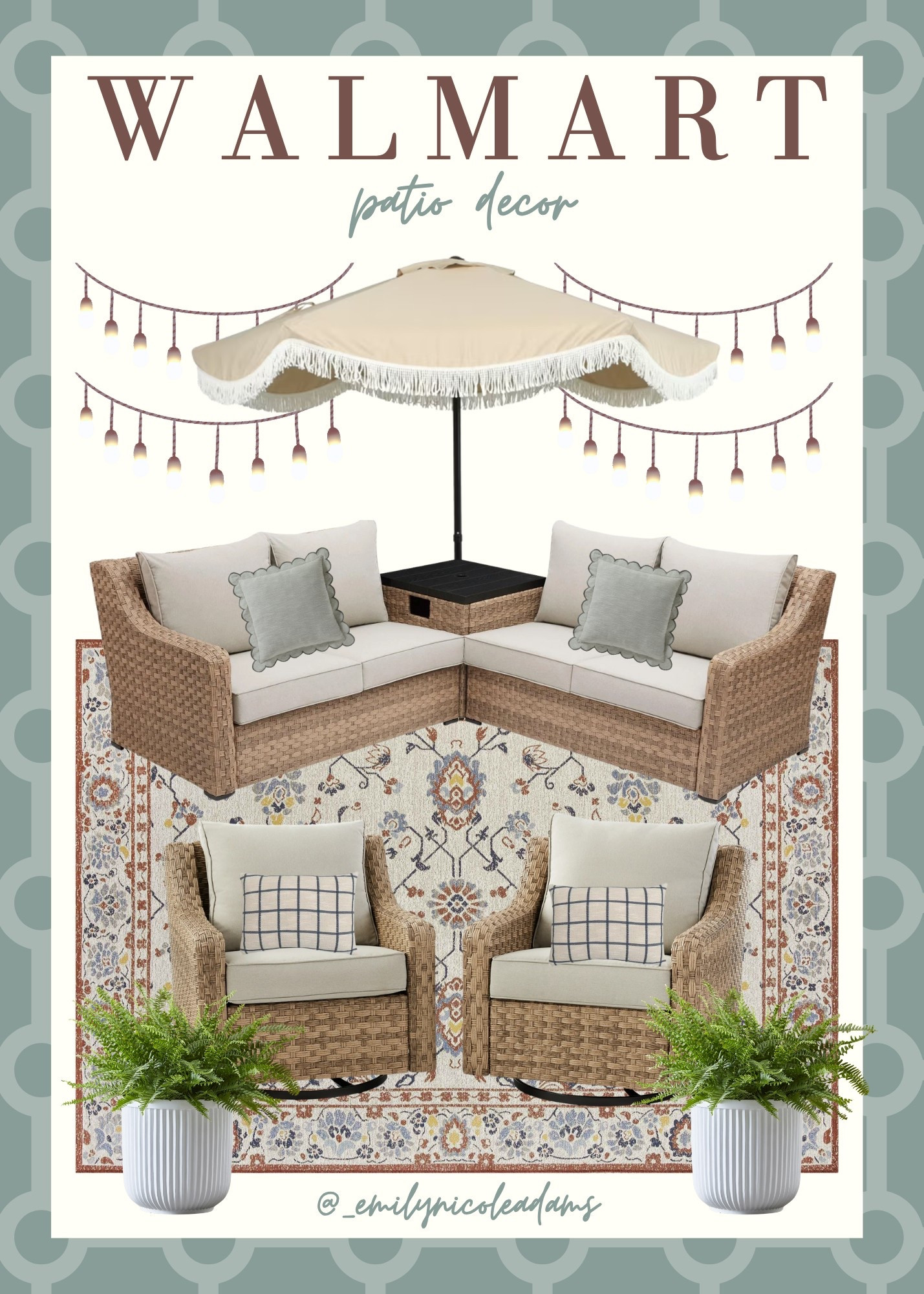Walmart Patio Decor🩵 Walmart patio, Walmart patio decor, Walmart decor, Walmart style, patio season, patio home decor, patio styling, patio finds, patio deals, Walmart home, outdoor living, outdoor patio 

#LTKFindsUnder50 #LTKHome #LTKStyleTip