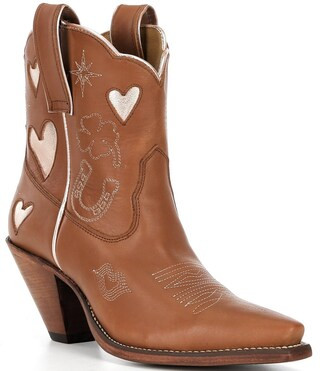 The Lucky Boot Leather Western Booties | Dillard's