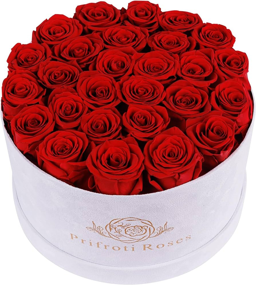 Forever Real Roses in Suede Box - 27-Piece Roses in a Luxury Box - Real Preserved Roses That Last... | Amazon (US)