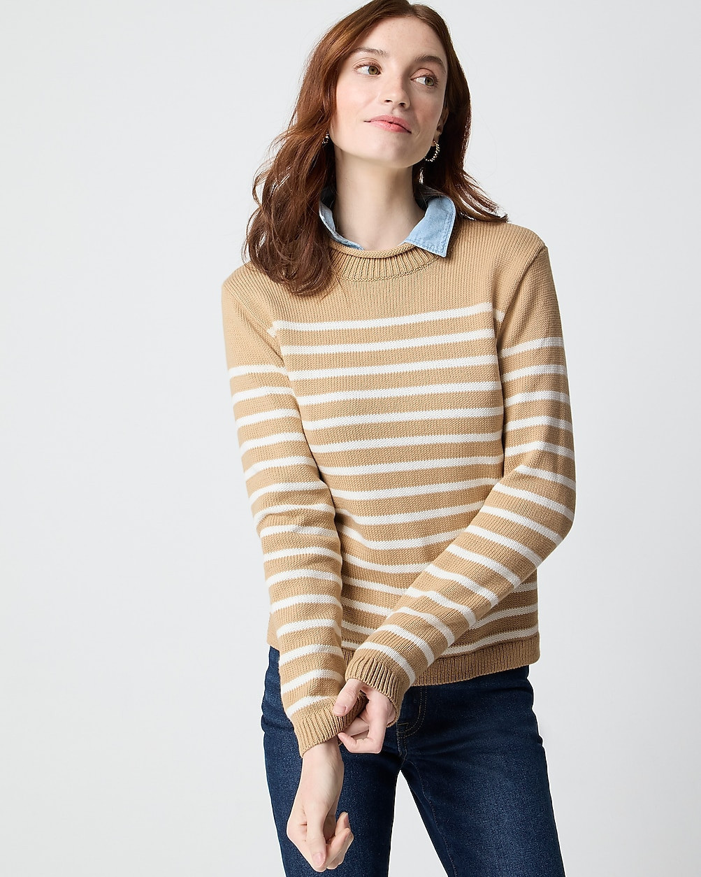 Striped classic mockneck sweater | J.Crew Factory