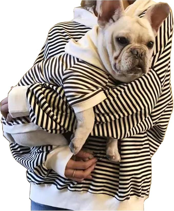 Matching Dog and Owner Clothes,Mom Dad Dog Sweatshirt Hoodie Separately Sold, Striped Dog Sweater... | Amazon (US)