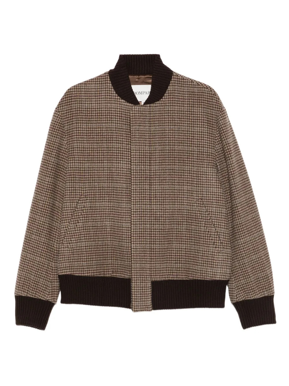 BOMPARD check-pattern bomber jacket - Brown | Farfetch Global