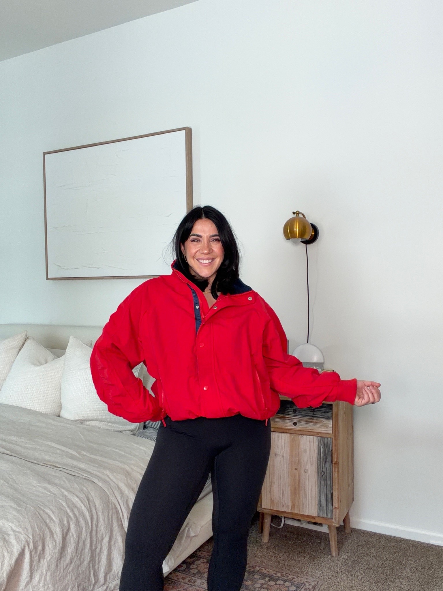 The cutest spring track jacket! I did a L
Perfect for sporting events, everyday wear, etc. 

#LTKmomlife #LTKootd #LTKMidsize