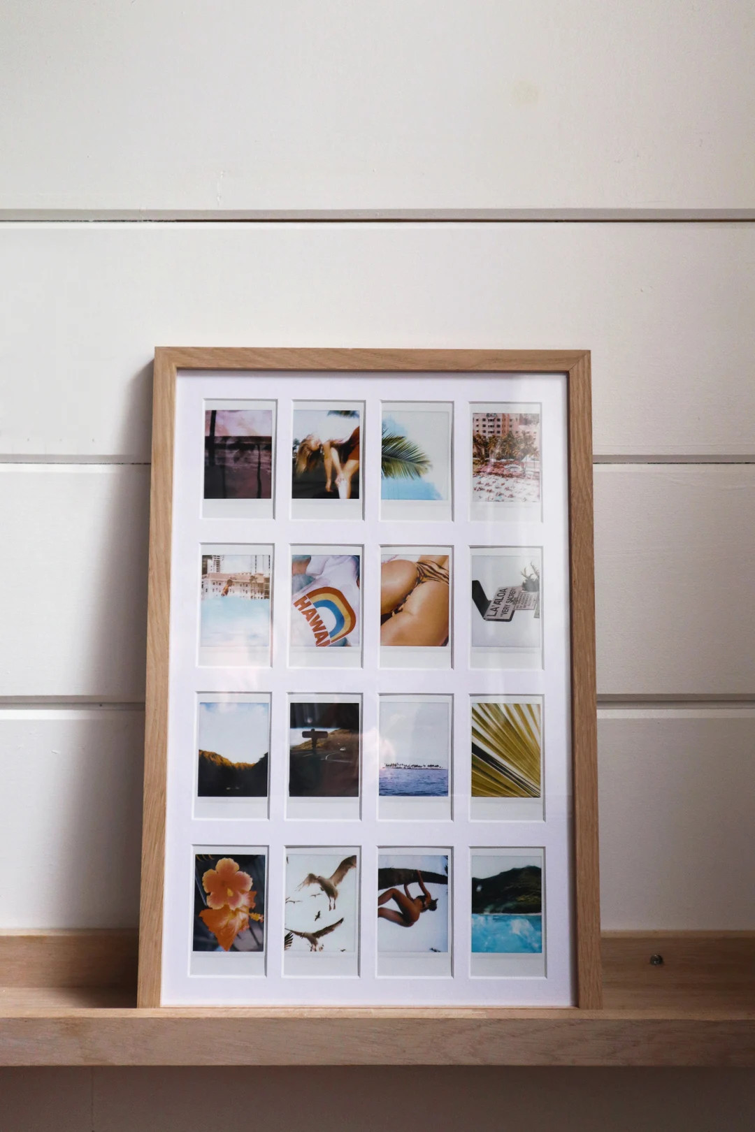 11" x 17" 16 Photo Instant Mini OAK FRAME + Plexiglass (+ Custom Prints) Multi Photo Frame | Cool... | Etsy (US)