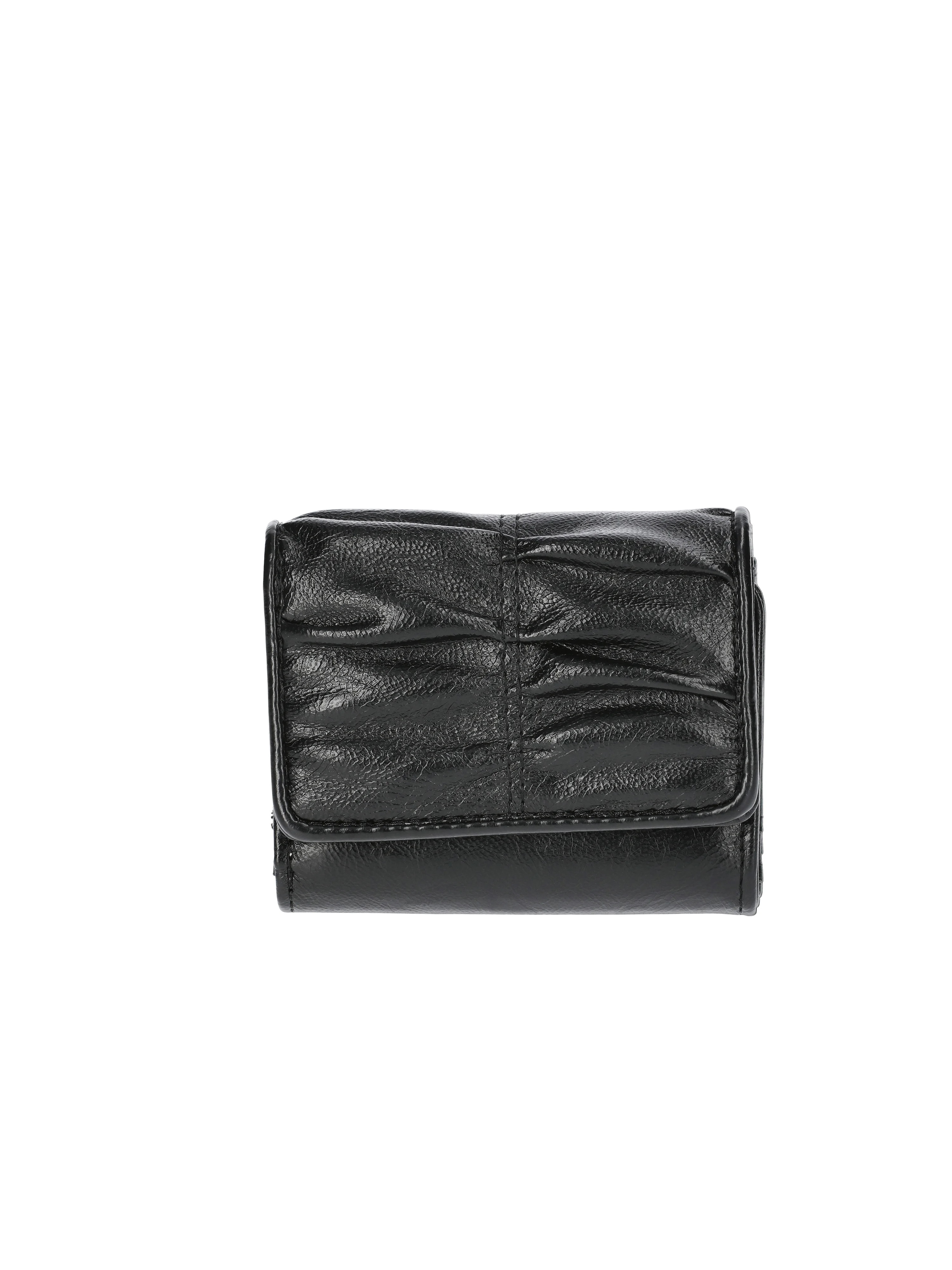 No Boundaries Women's Flap Ruched Wallet, Black - Walmart.com | Walmart (US)