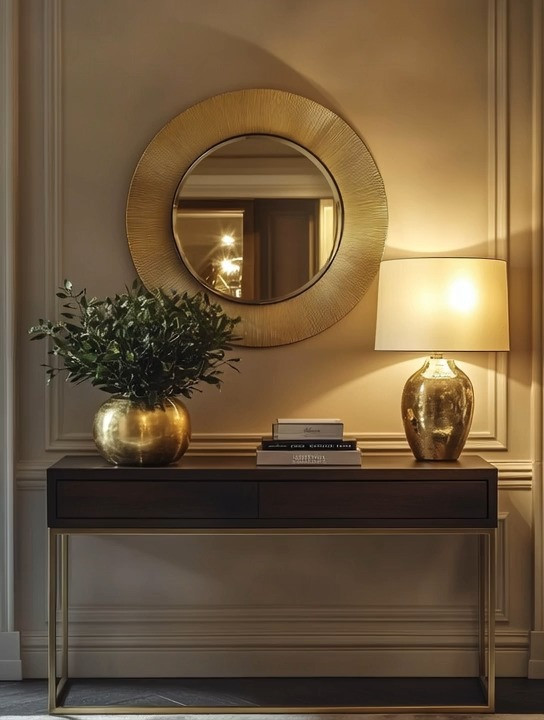 A large or oversized table lamp instantly transforms a console table into a true design statement. Ivory and gold remain timeless classics — soft, elegant, and endlessly versatile — bringing warmth and balance to both modern and traditional interiors. The scale of the lamp matters here; a generous size adds presence, structure, and visual confidence without overwhelming the space.

Styled on a console table, this kind of lamp changes the mood throughout the day. In daylight, it adds polish and softness; at night, it creates a warm, ambient glow that makes the entire room feel elevated and inviting. Ivory and gold are the key — classic, refined, and always beautiful.

#consoletablestyling #ivoryandgold #timelesshomedecor 

 #LTKHome