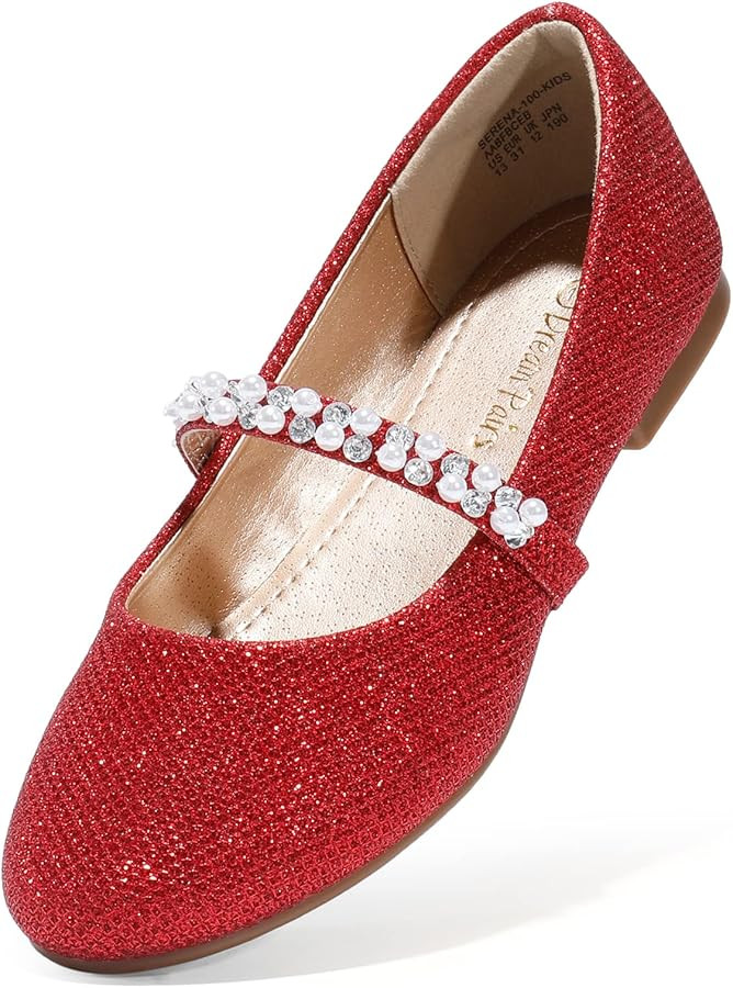 DREAM PAIRS Girls Mary Jane Dress Shoes Ballerina Flats for Wedding, Party (Toddler/Little Kid/Bi... | Amazon (US)