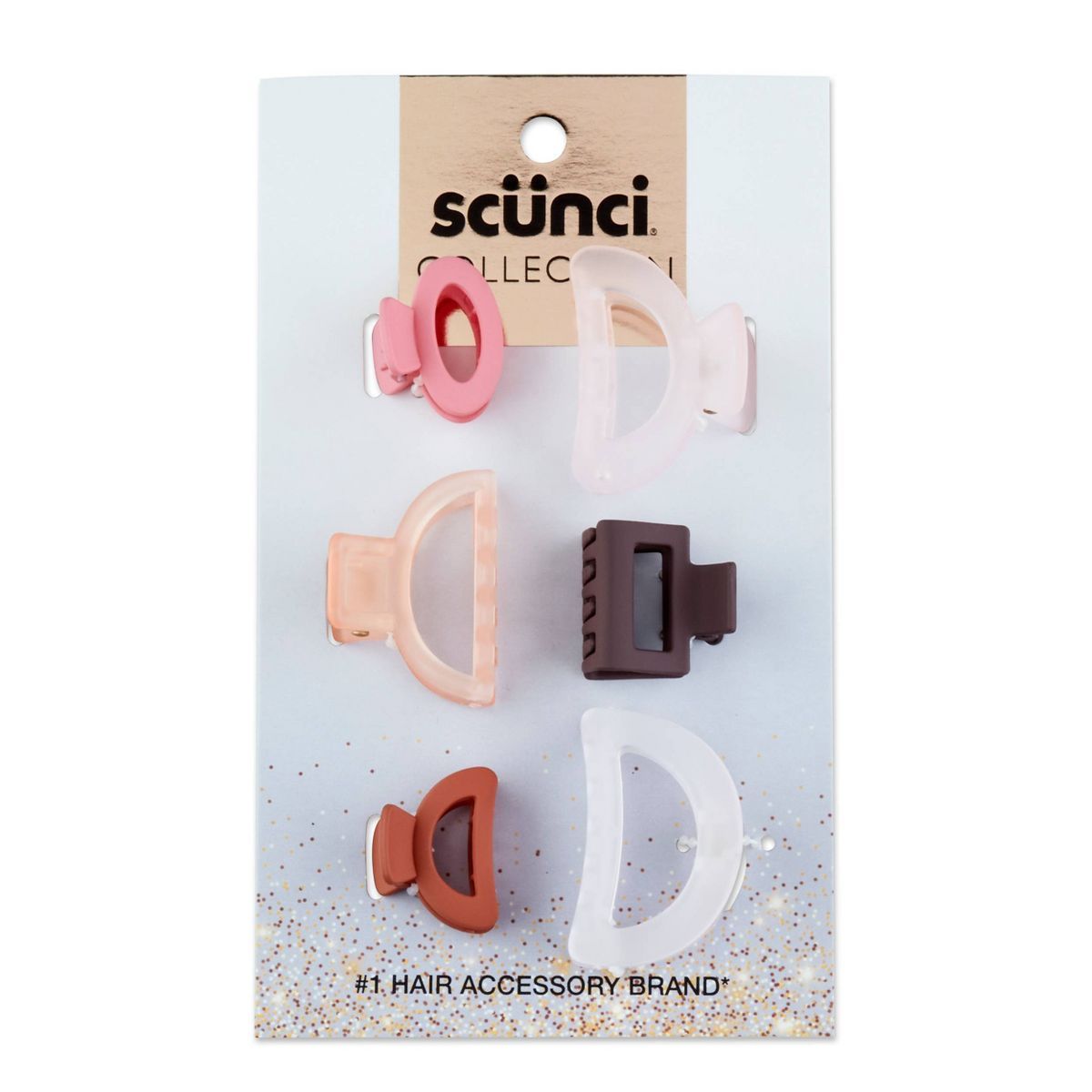 scunci Collection Multi Claw Hair Clips - 6ct | Target
