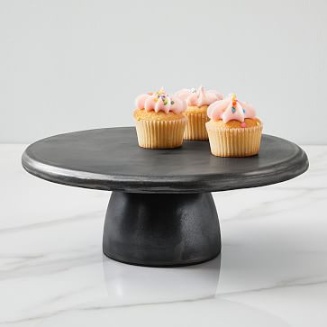 Honeycomb Studio Cake Stand - Metallic Black | West Elm (US)