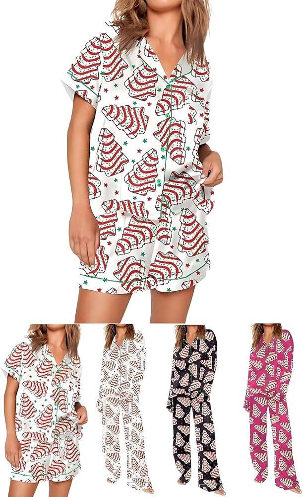 Christmas Cake Pajamas, Christmas Tree Cake Pajamas for Women, Christmas Tree Cake Pajamas | Amazon (US)