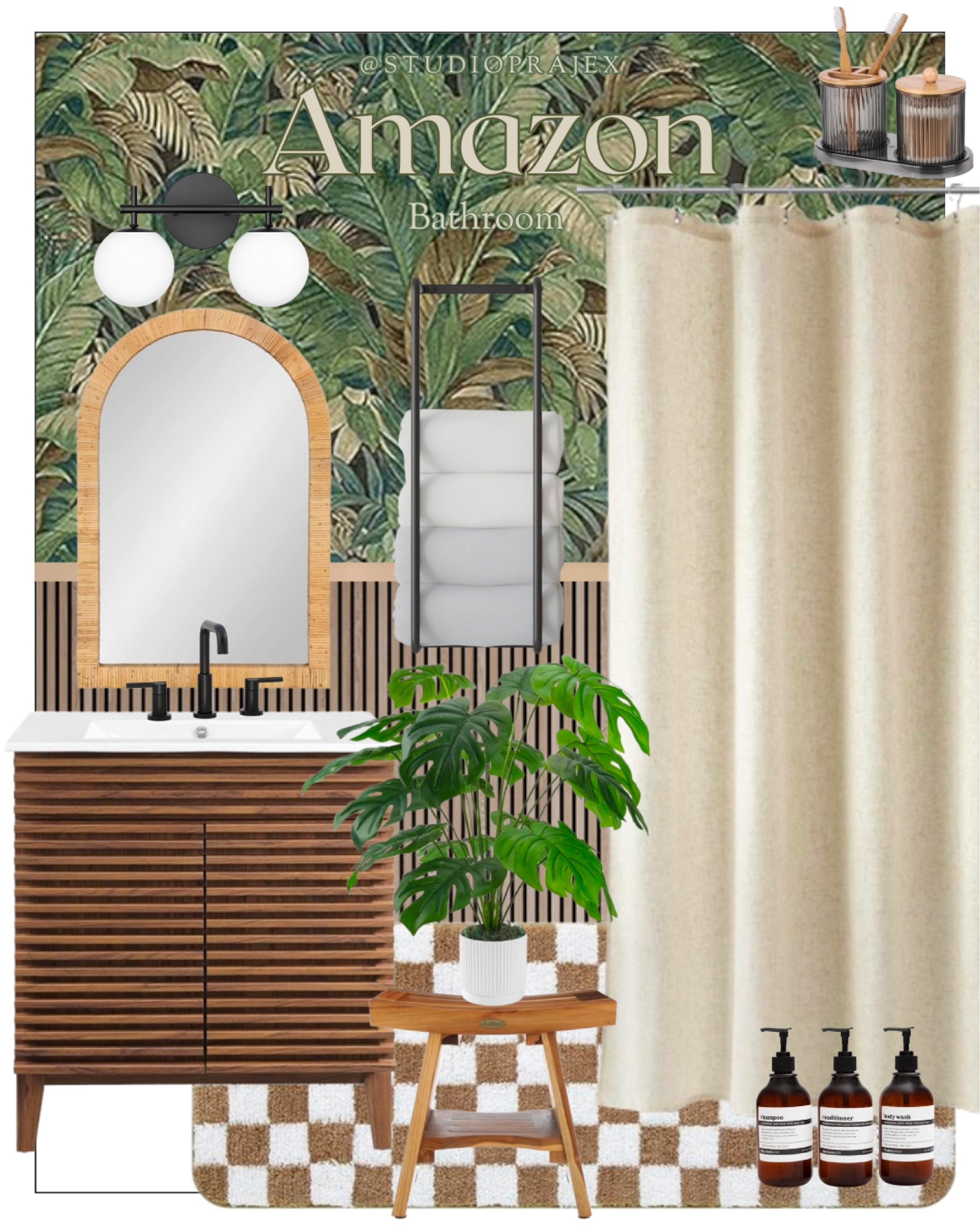 Bathroom decor | boho style | boho home | bathroom vanity | bathroom mirror | sconce | shower curtain | amazon home finds | coffee table | runner | wallpaper | bathroom accessories | bathroom runner | bathroom organization | interior design | bathroom design inspo | 

#LTKhome #LTKfamily #LTKstyletip