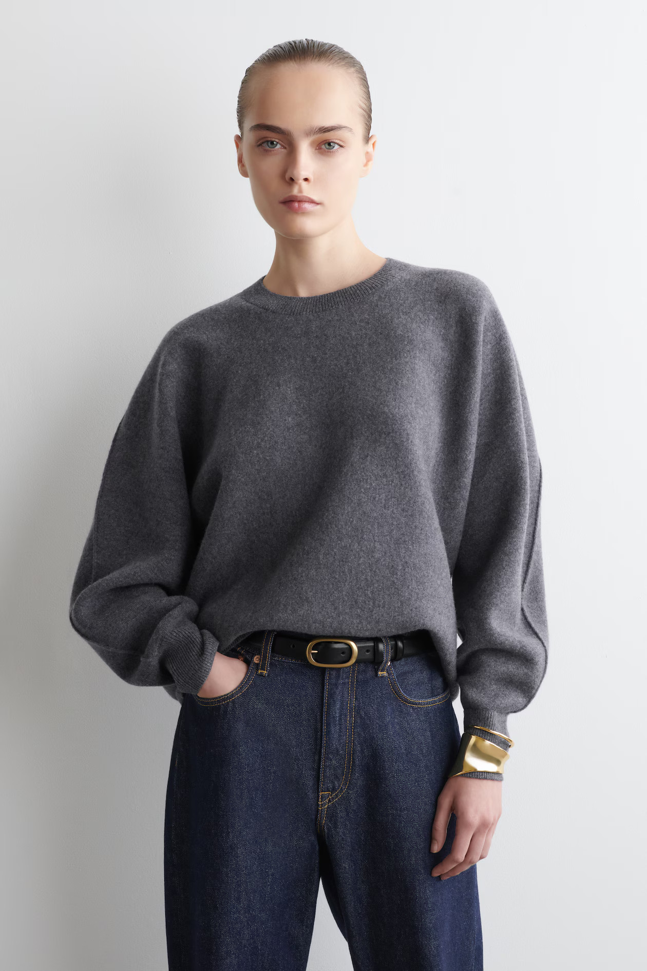 ROUNDED DOUBLE-FACED WOOL JUMPER | H&M (UK, MY, IN, SG, PH, TW, HK)