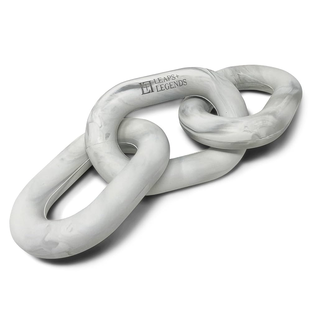 Tug of War Dog Chew Toy - Natural Rubber Heavy Duty Marble Links - Neutral Aesthetically Pleasing... | Amazon (US)