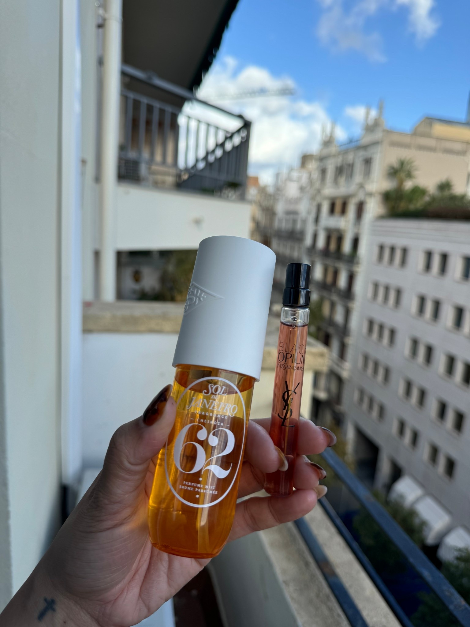 Fragrance of the day ✨ sol de janeiro cheirosa 62 and YSL black opium perfume 

#LTKStyleTip