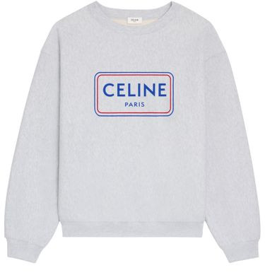 Loose sweatshirt in cotton fleece - CELINE | 24S US