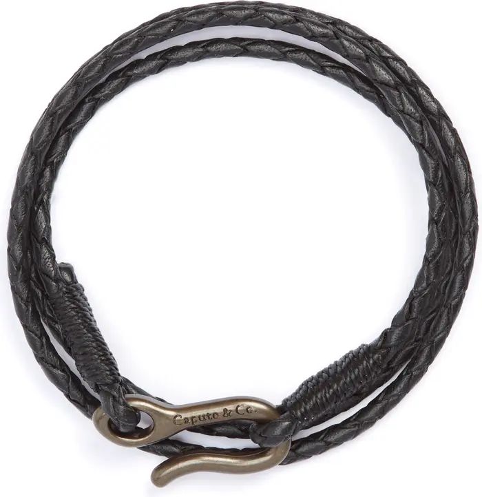 Men's Braided Leather Wrap Bracelet | Nordstrom