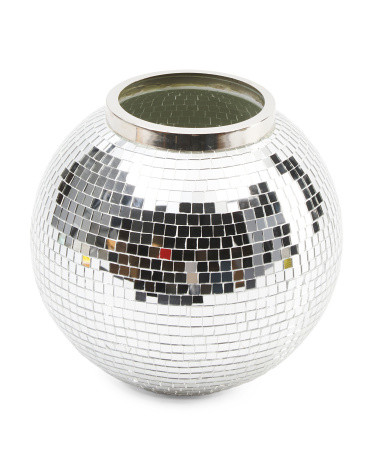 14x10in Disco Ball Vase With Nickel Rim | TJ Maxx