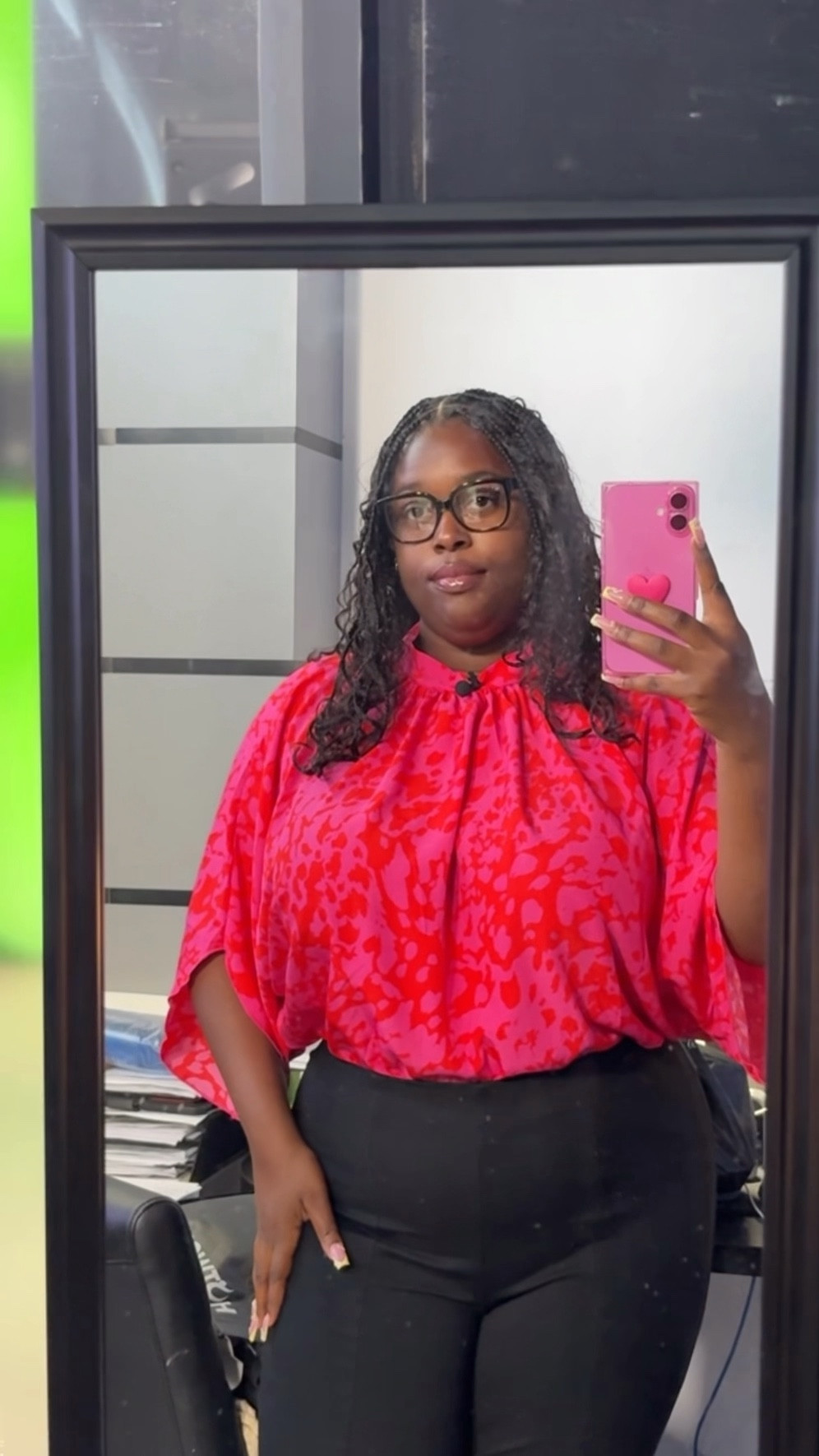 Flirty plus-size leopard magenta 1X bodysuit from SHEIN! I paired this with XL black slacks from Dillard’s.

#LTKTall #LTKWorkwear