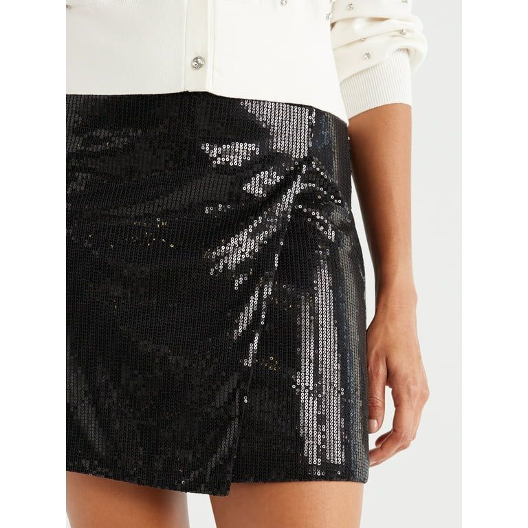 Scoop Women’s Sequin Mini Skirt, Sizes XS-XXL - Walmart.com | Walmart (US)