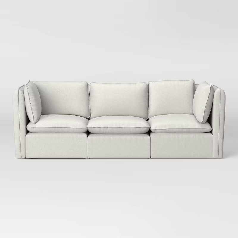3pc Haven French Seam Modular Sectional Cream - Threshold™ | Target