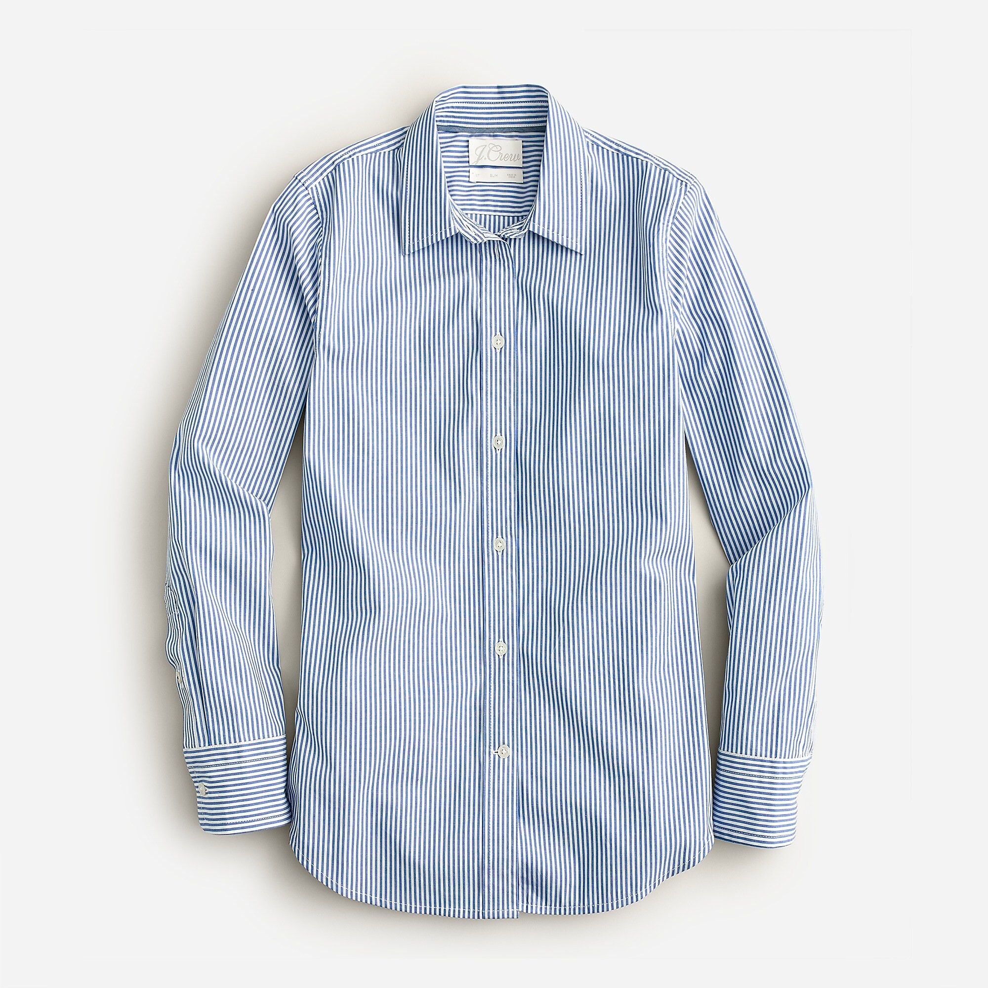 Slim-fit stretch cotton poplin shirt in stripe | J. Crew US