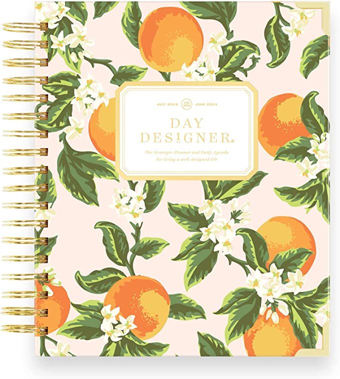 Day Designer 2023-2024 Daily Planner, July 2023 - June 2024, 7.4x9.5 Page Size (Orange Blossom) | Amazon (US)