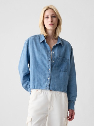 Denim Crop Shirt | Gap (CA)