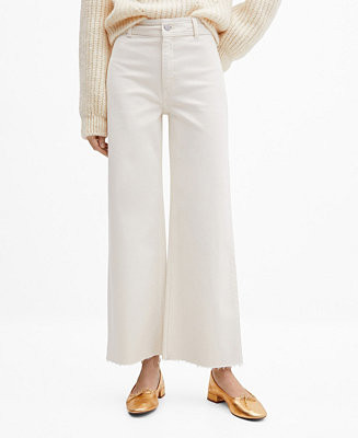 MANGO Women's High Waist Culotte Jeans - Macy's | Macy's