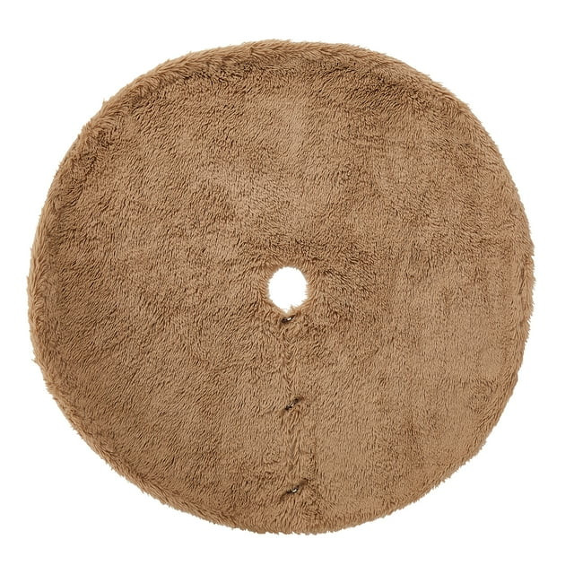 My Texas House Angel Tan Faux Fur Christmas Tree Skirt, 52" | Walmart (US)