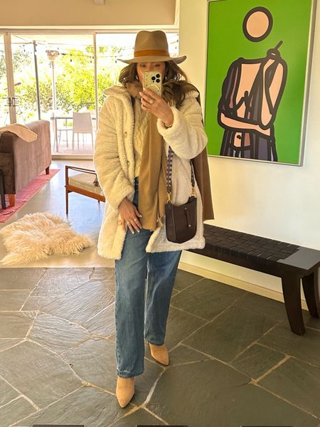 #OOTD

Heading out for more bday fun! 

Sweater & Coat: #LBLCTheLabel
Jeans: #Revolve
Belt: #BottegaVeneta
Bag: #Hermes
Hat: #JanessaLeone
Wrap: #HeidiWynne
Necklace: #Amazon

#LTKFashion

#LTKover40 #LTKstyletip