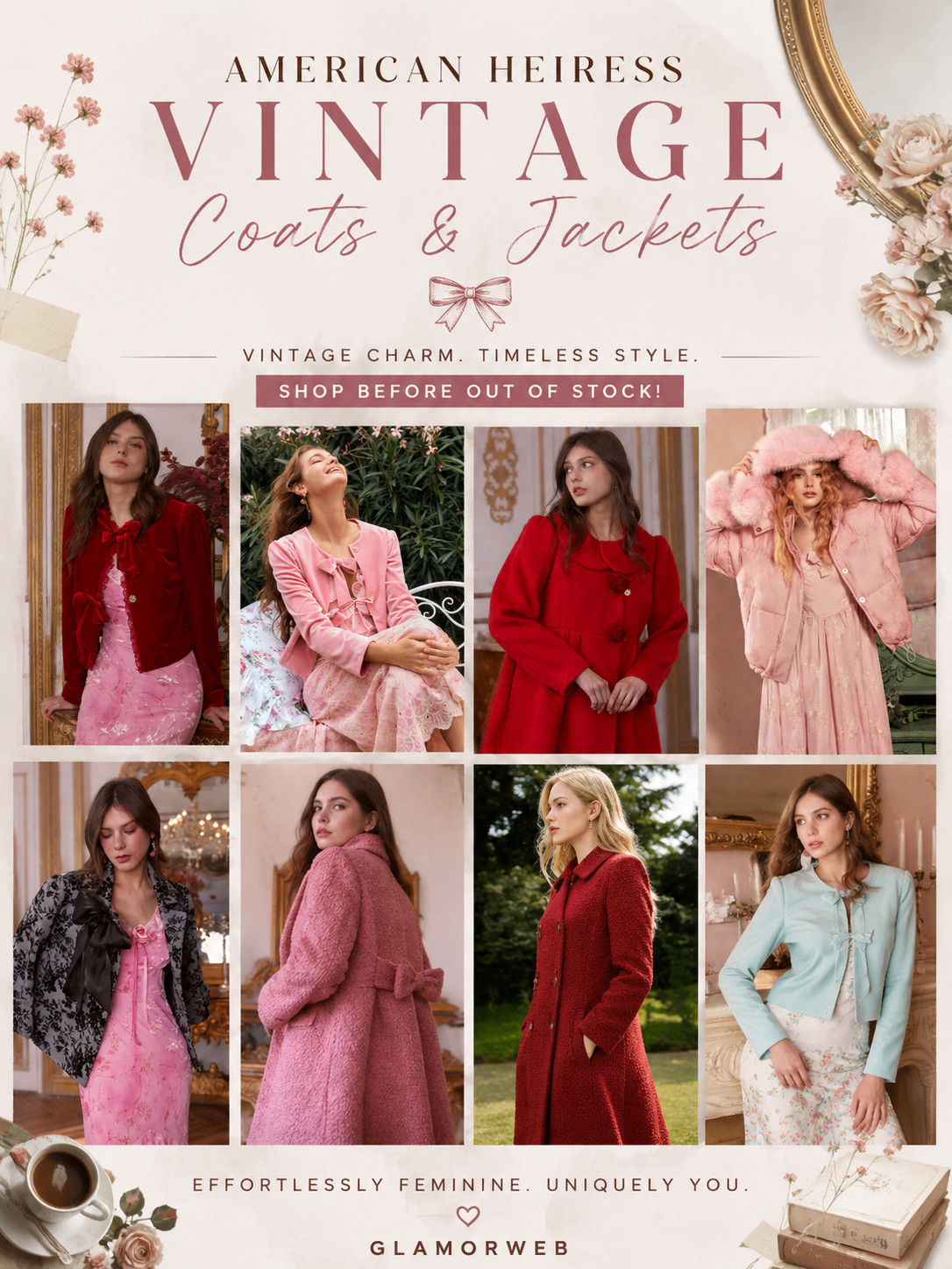 Okay but these American Heiress vintage coats and jackets are giving main character energy 🤍✨ the bow detailing?! literally the cutest thing ever. So feminine, so timeless, and perfect for elevating your fall wardrobe in seconds. These pieces feel like luxury without trying—think soft silhouettes, dreamy textures, and that effortless rich girl vibe 🎀 RUN don’t walk because these are definitely going to sell out fast!!

#americanheiress #vintagecoats #fallfashionfinds #bowdetails #cozychic #falloutfits #ltkstyle #ltkfashion #ltkfall #preppyfashion #feminineaesthetic #oldmoneystyle #vintageinspired #fallwardrobe #coatseason #jacketszn #neutralstyle #cozyvibes #styleinspo #falltrends #ltkunder100 #amazonstylefinds #chicstyle #outfitinspo #falllooks 

 #LTKSeasonal #LTKU #LTKSaleAlert