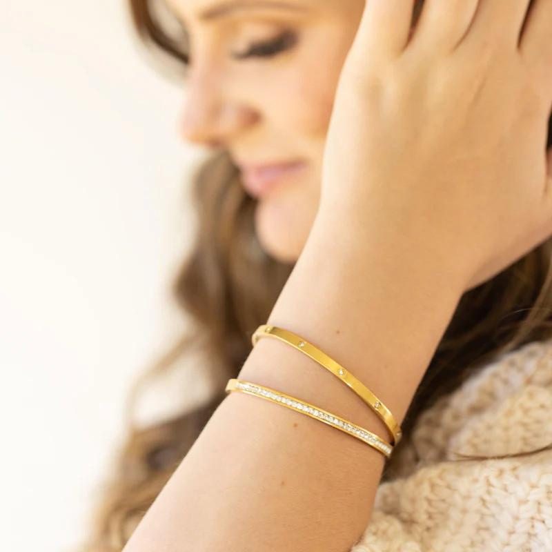 Cassie 2 pc Bracelet Set Gold | StrawberryAvocados