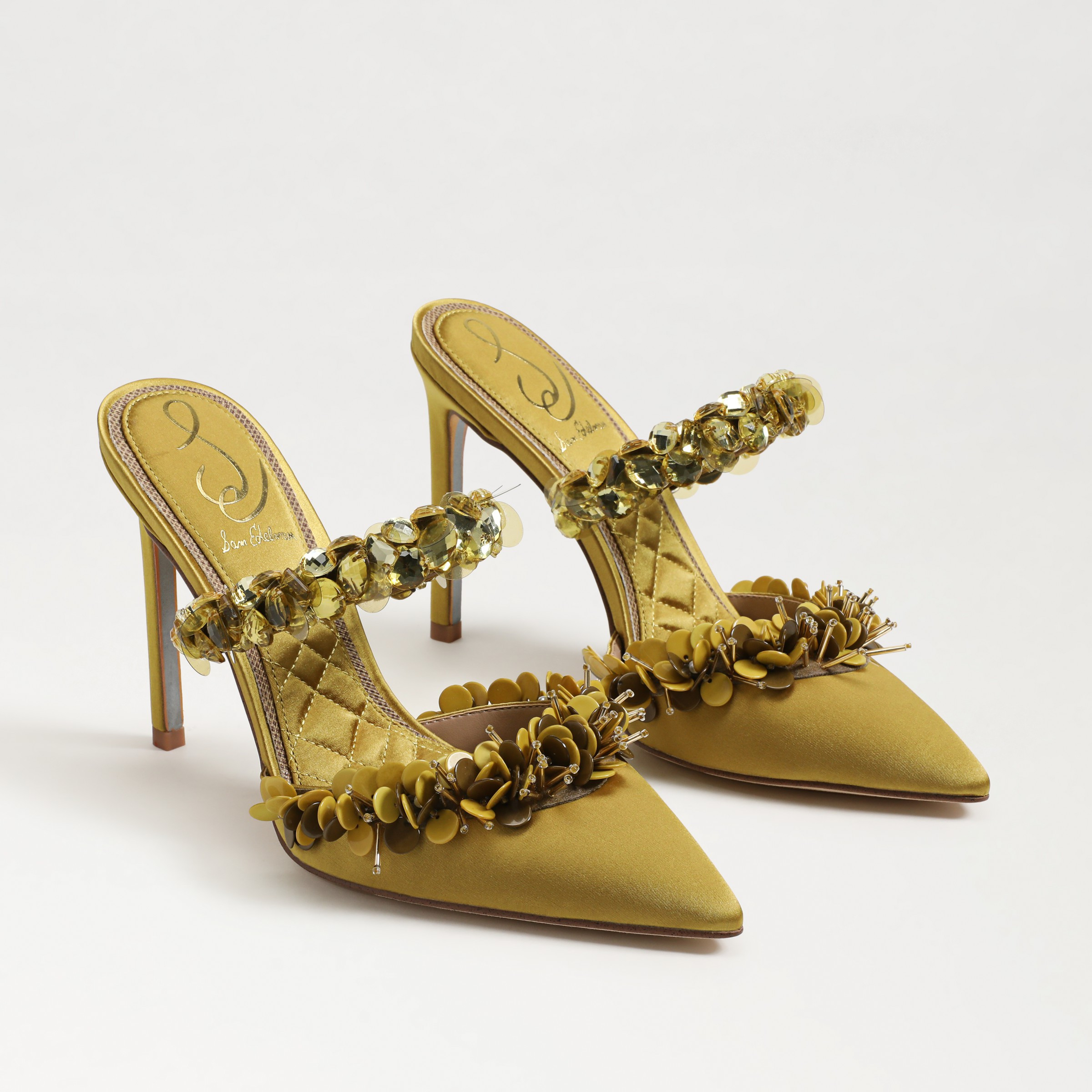 Sam Edelman Athena Dress Mule Dark Pear Satin | Sam Edelman