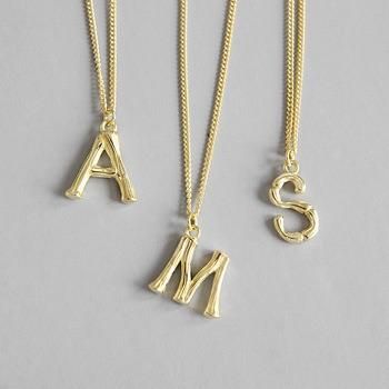 Small Bamboo Initial Letter Necklace | The Sis Kiss
