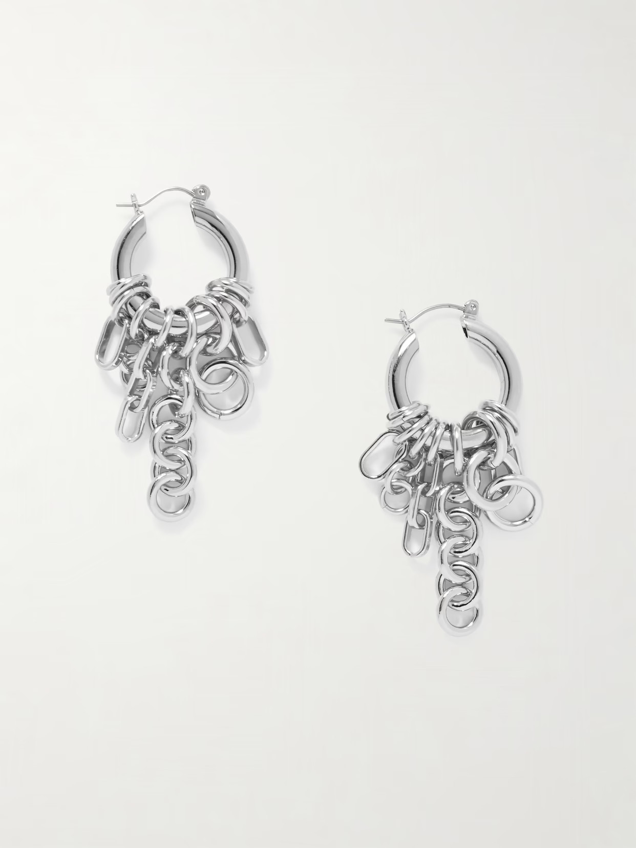 Laura Lombardi - Sabbia Platinum-plated Hoop Earrings - Silver | NET-A-PORTER (US)