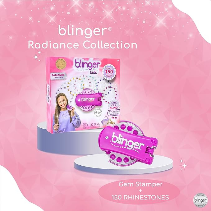 blinger Radiance Collection Starter Kit | 150 Rhinestones | Hair Styling Tool | Hair-Safe – Bli... | Amazon (US)