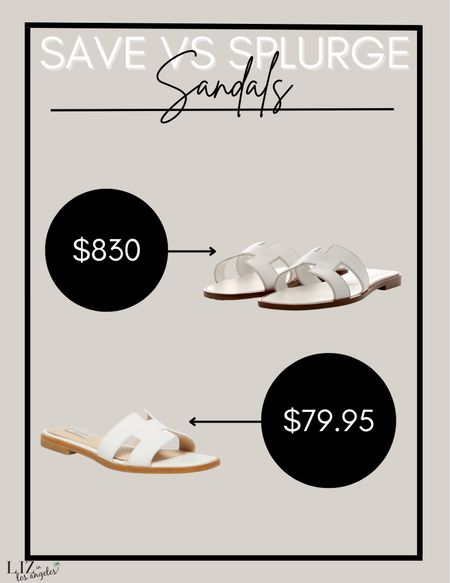 These sandals are a great save vs splurge for your spring outfits.  These white sandals are a great designer shoe.  These designer inspired sandals are the perfect shoe for a casual outfit or a spring outfit 

#LTKstyletip #LTKshoecrush #LTKFind