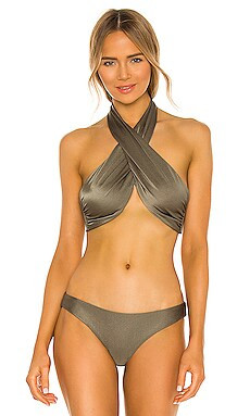 PQ Talie Bikini Top in Moss from Revolve.com | Revolve Clothing (Global)